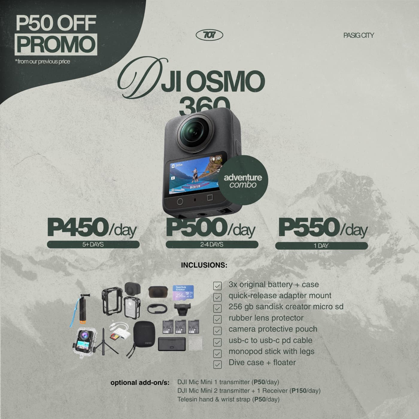DJI Osmo 360 (Adventure Combo)