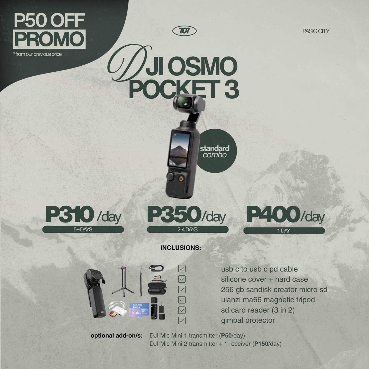 DJI Osmo Pocket 3 (Standard Combo)